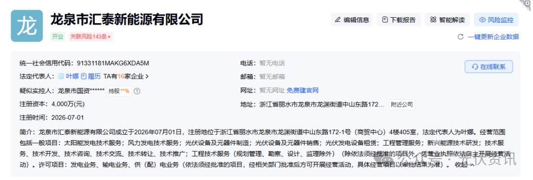 4000万！光伏龙头联手国资，成立新能源公司